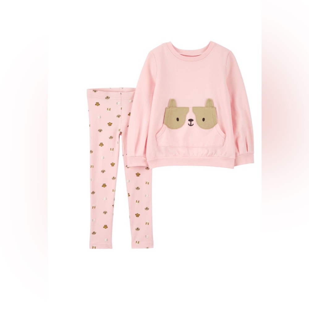 Toddler 2-Piece‎ Dog French Terry Pullover & Legging Set SIZE 24 MONTHS